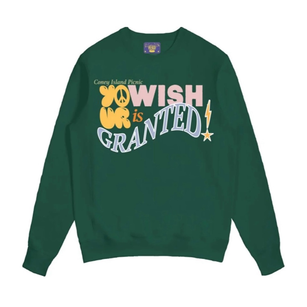 Coney Island Picnic “Your Wish is Granted” Bubble FontCrewneck